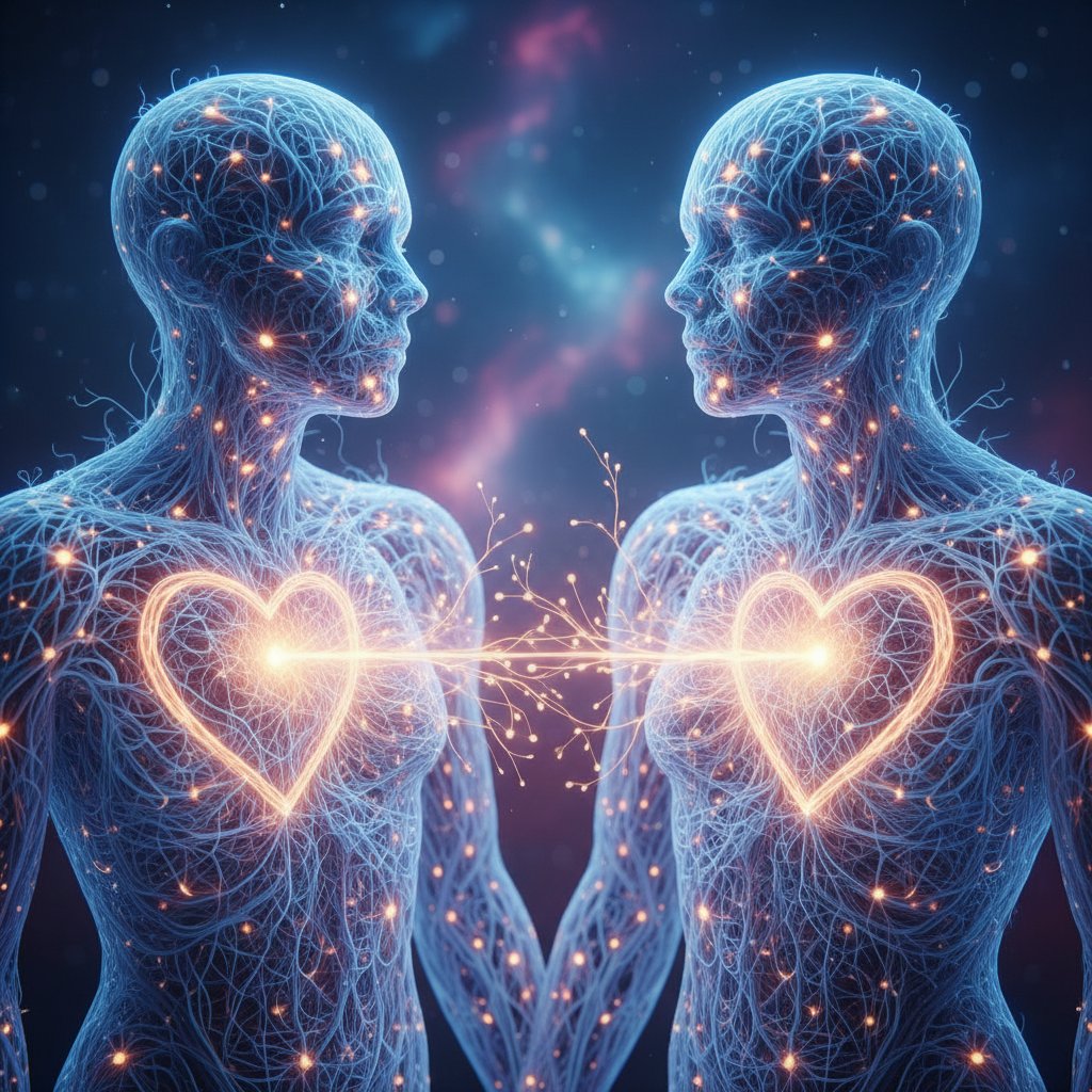 Neural pathways at play in couple’s empathy, showing the complexity of relationship understanding in the brain