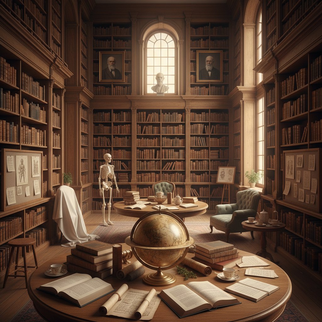 Stara biblioteka pełna książek – historyczne korzenie biblioterapii
