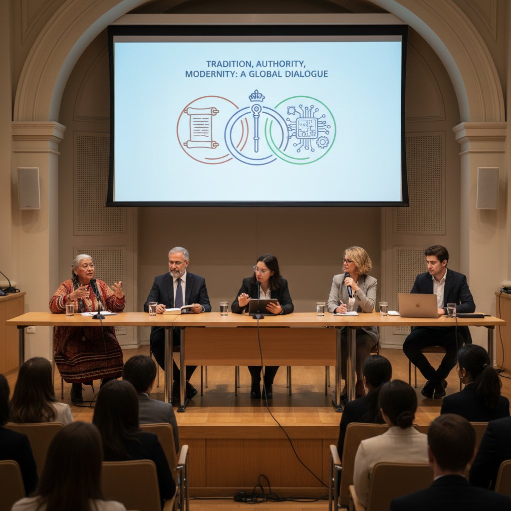 Zdjęcie debaty panelowej – nowoczesna dyskusja o tradycji i autorytecie