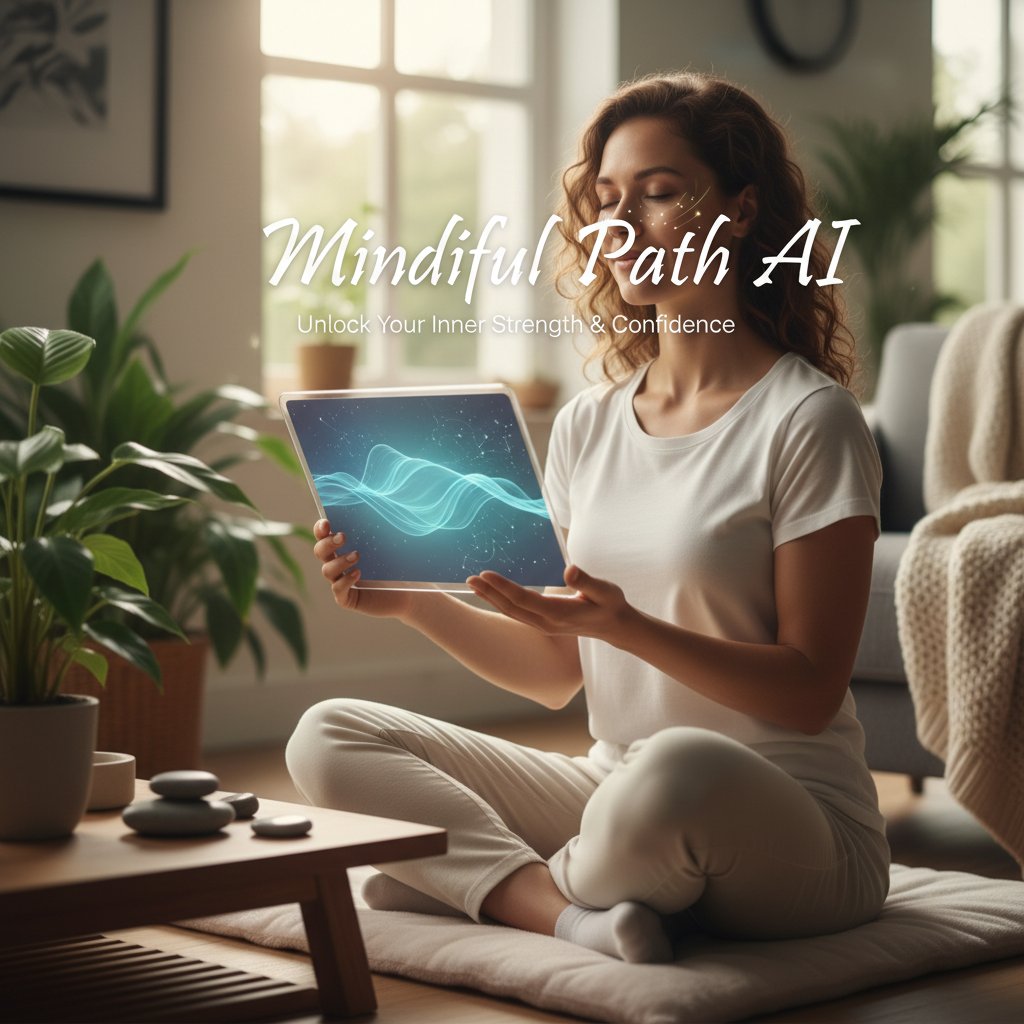 Osoba korzystająca z aplikacji psychologicznej na smartfonie, ilustracja wsparcia AI
