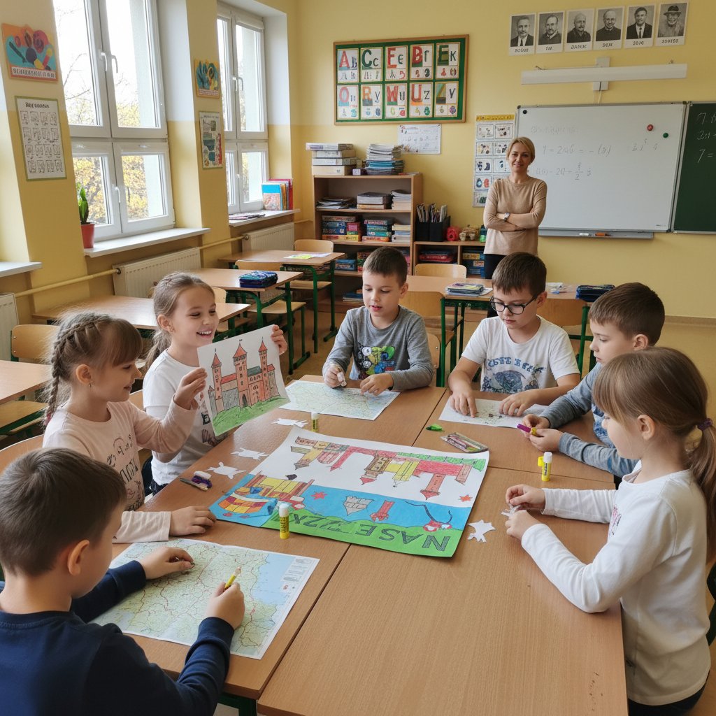 Uczniowie podczas zajęć opartych na modelu PERMA