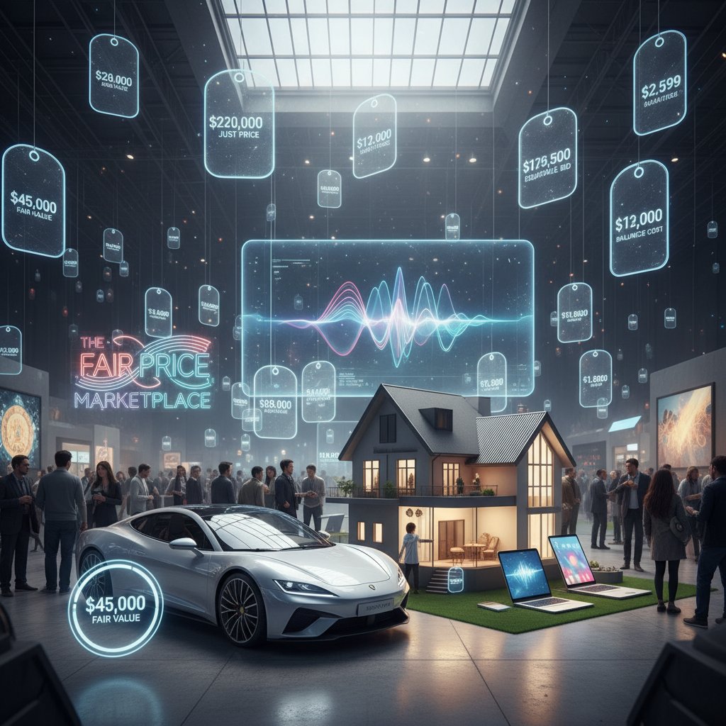 Collage of diverse price tags from cars, homes, tech, and art sectors