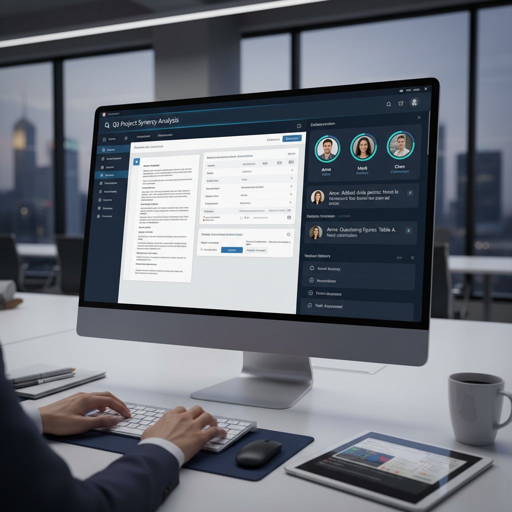 Professional Document Generator dashboard, illustrating sleek interface and seamless collaboration features for technical manual creation app users