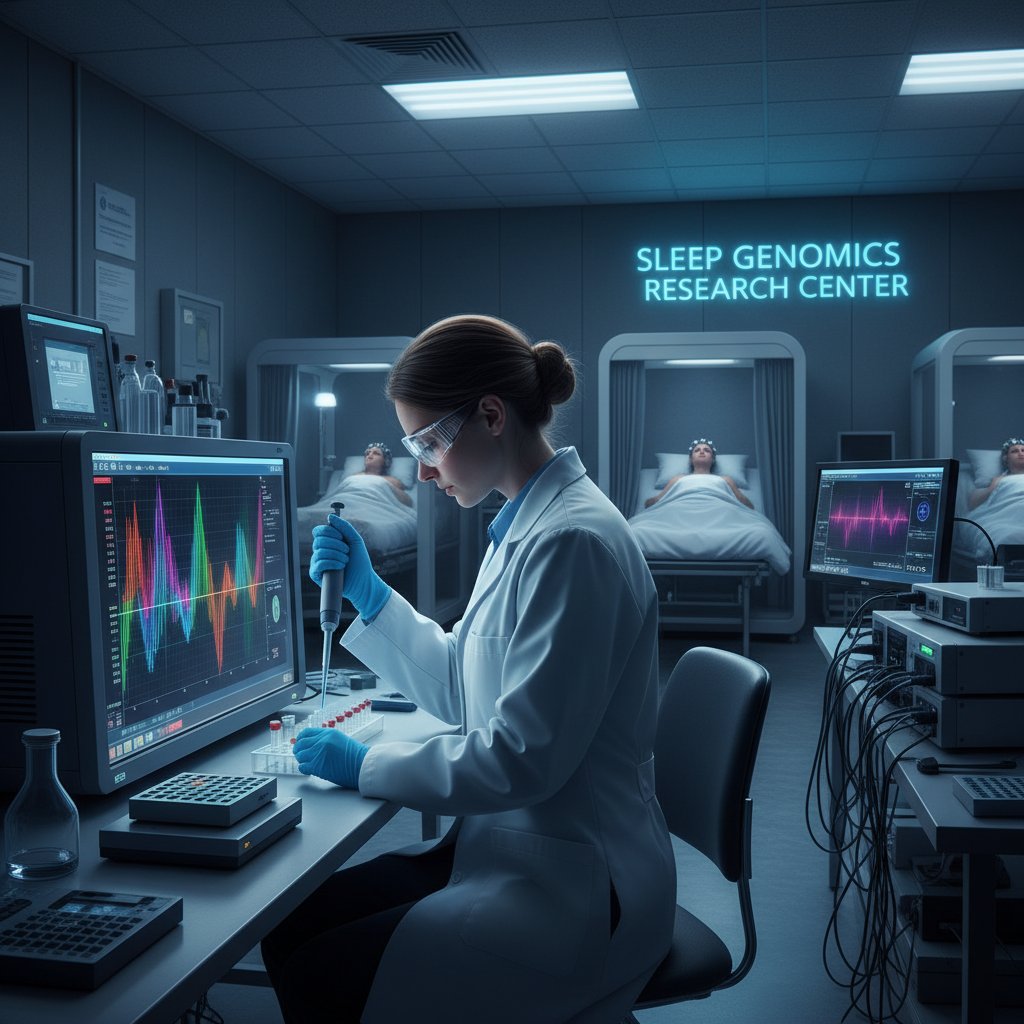 Badanie genetyczne, naukowiec analizuje DNA pod kątem zaburzeń snu