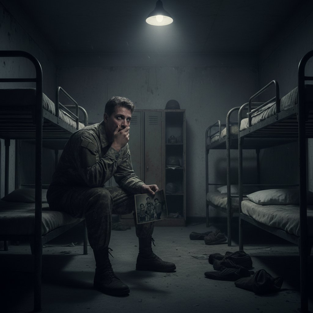 Samotny żołnierz w koszarach, psycholog wojskowy, trauma wojskowa
