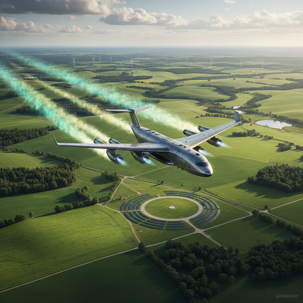 Special cargo plane emissions contrast with environmental landscape