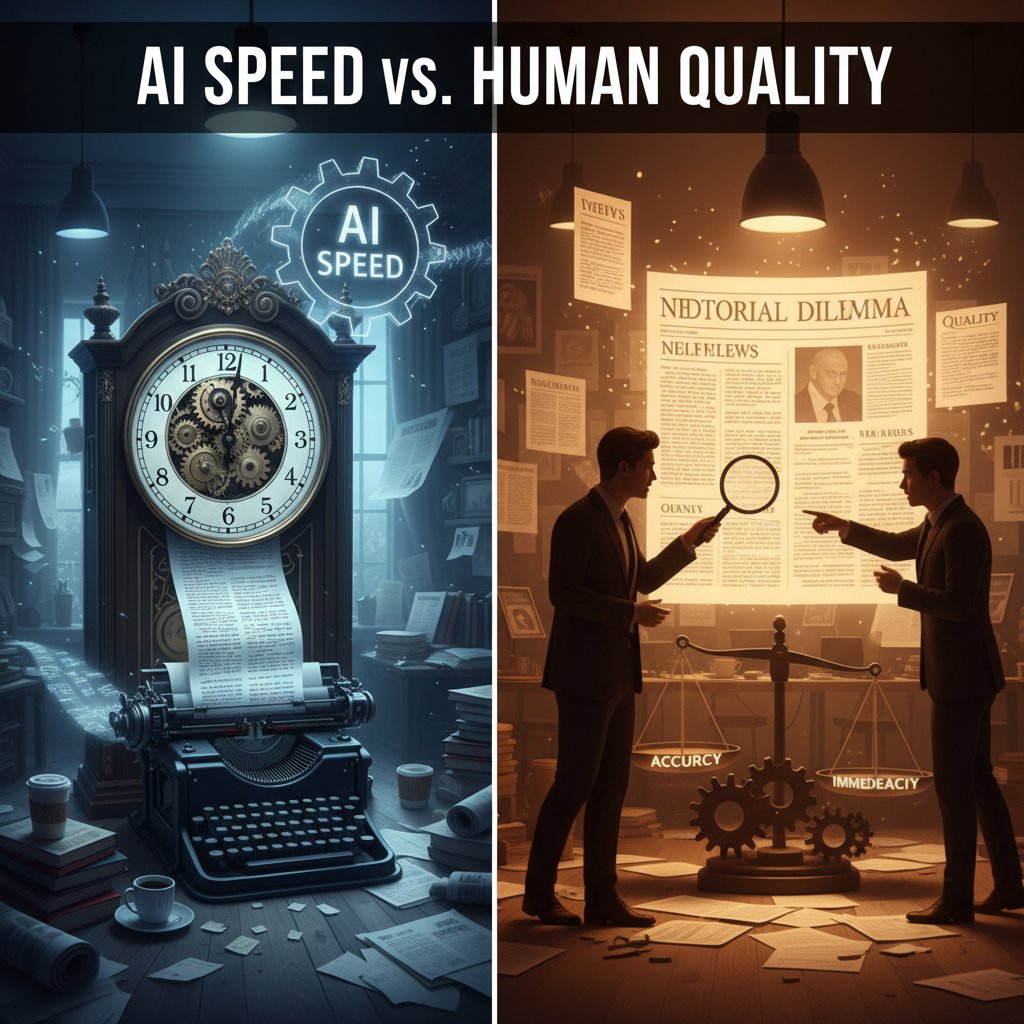 Balancing speed and quality in AI newsrooms