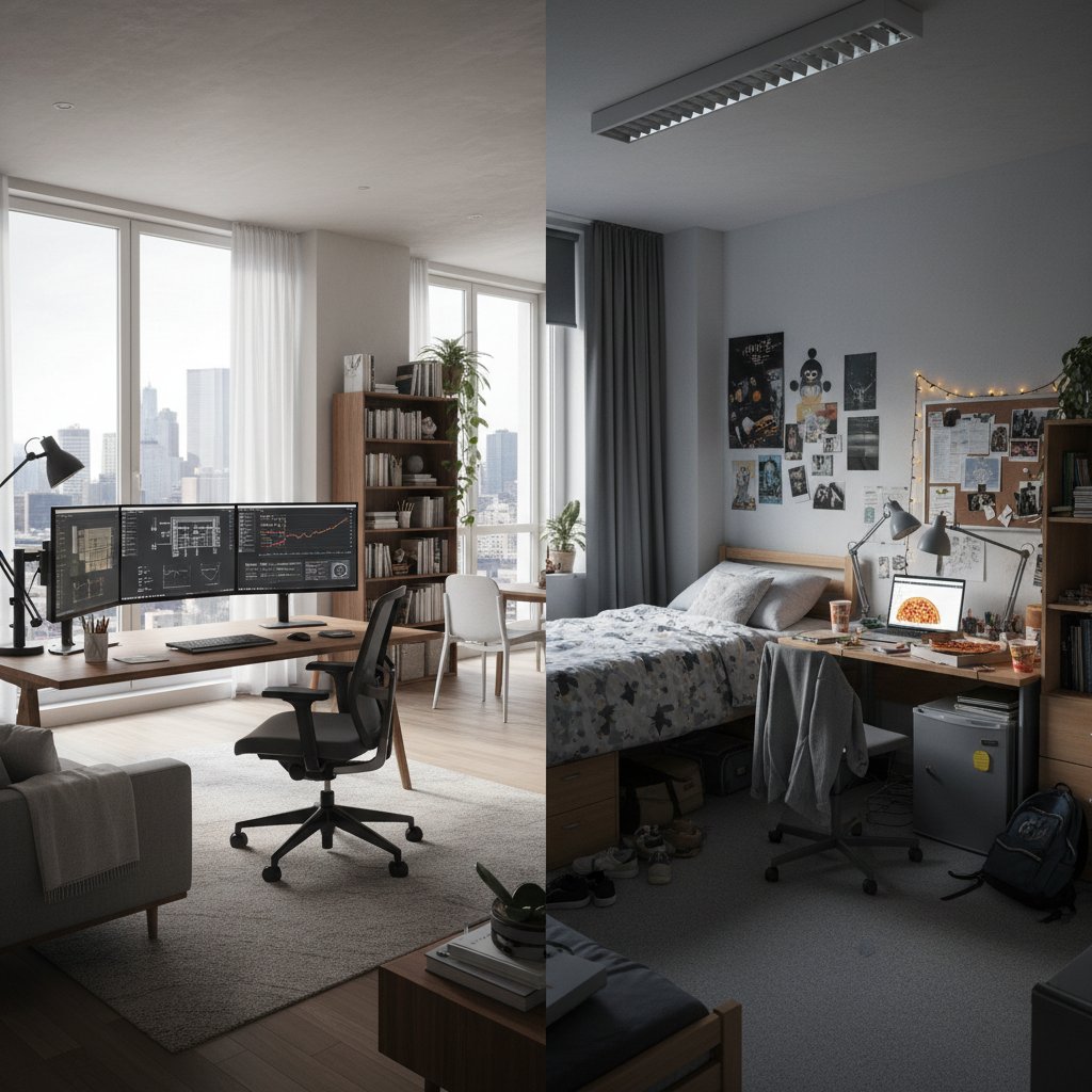 Różne środowiska pracy wymagają różnych metod planowania: home office, open space, akademik