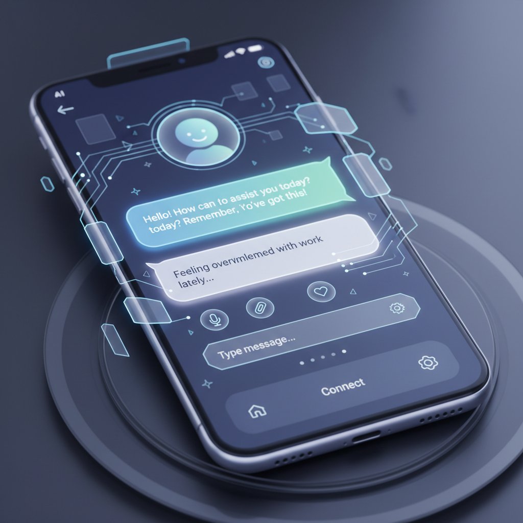 Aplikacja AI do wsparcia emocjonalnego na ekranie smartfona