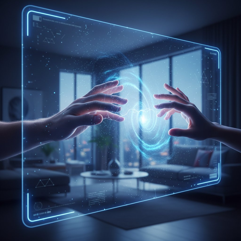 Warm photo of two hands reaching toward each other through laptop screens, building intimacy in a virtual relationship