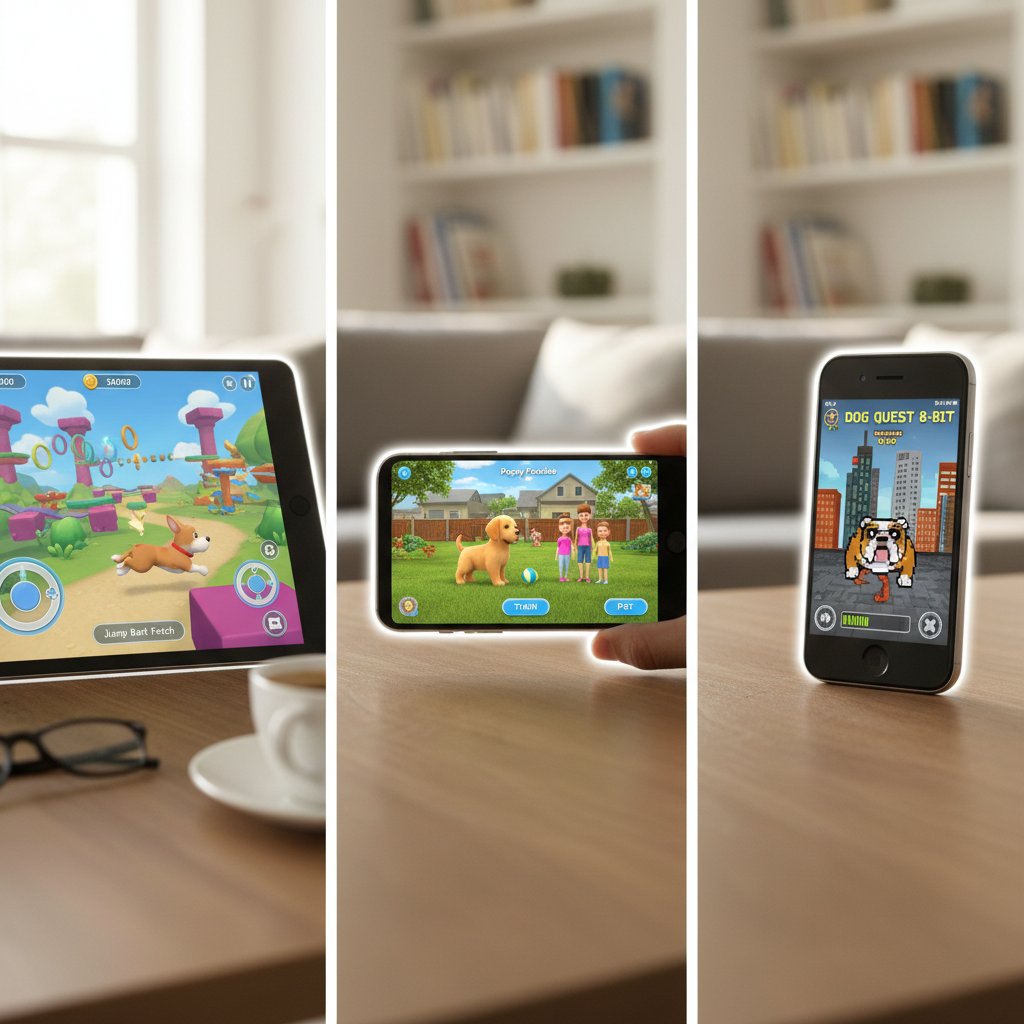 Porównanie kilku aplikacji symulatorów psa na urządzeniach mobilnych, temat: pies symulator integracji społecznej