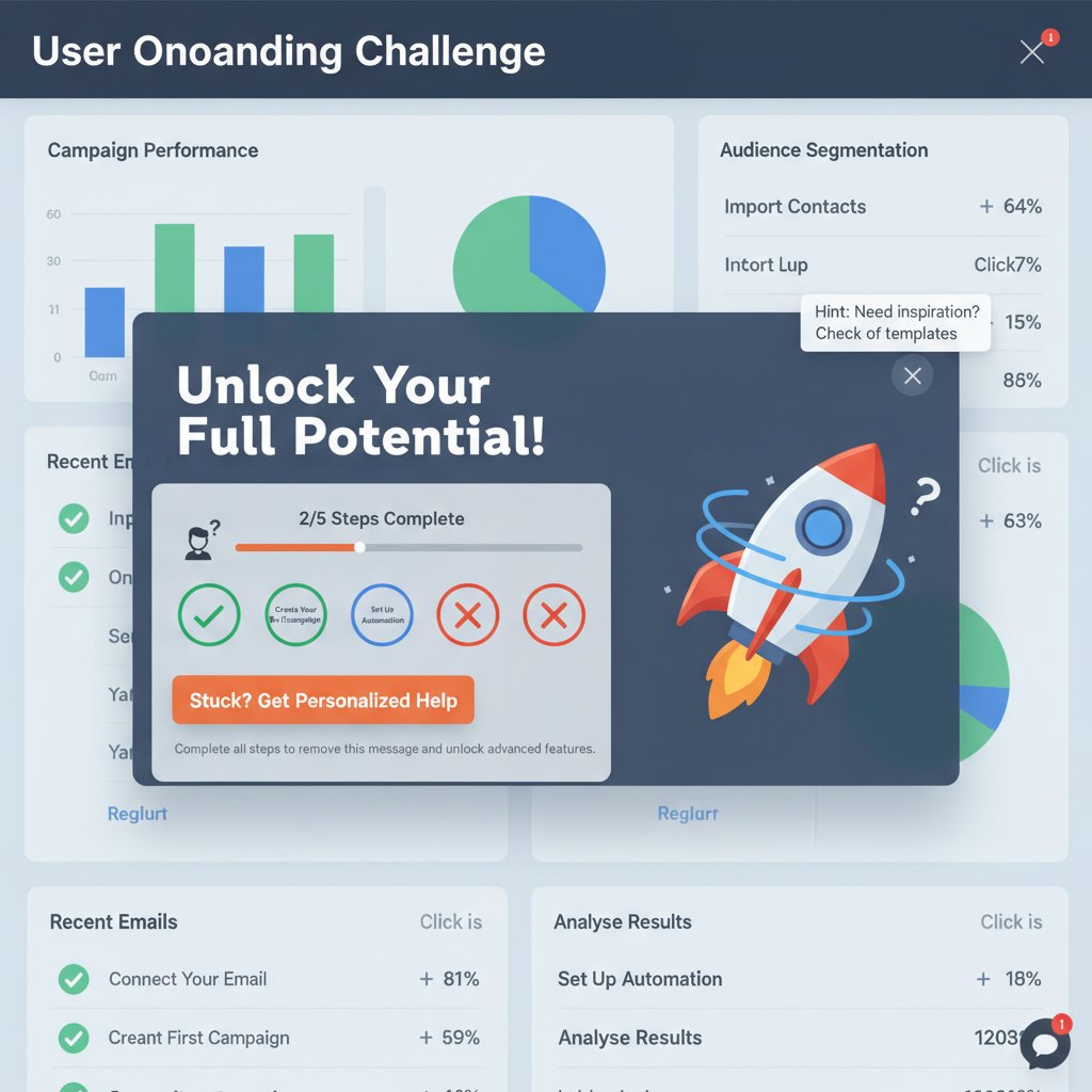 User facing onboarding challenges in a new tool, highlighting email productivity tool trial friction