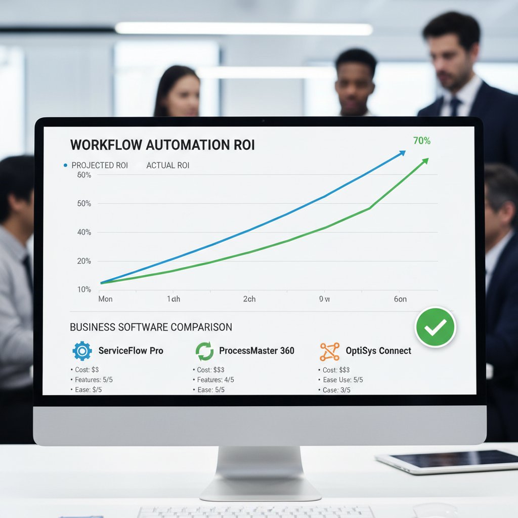 Chart comparing workflow automation ROI projections to real outcomes, highlighting the gap between expectations and reality