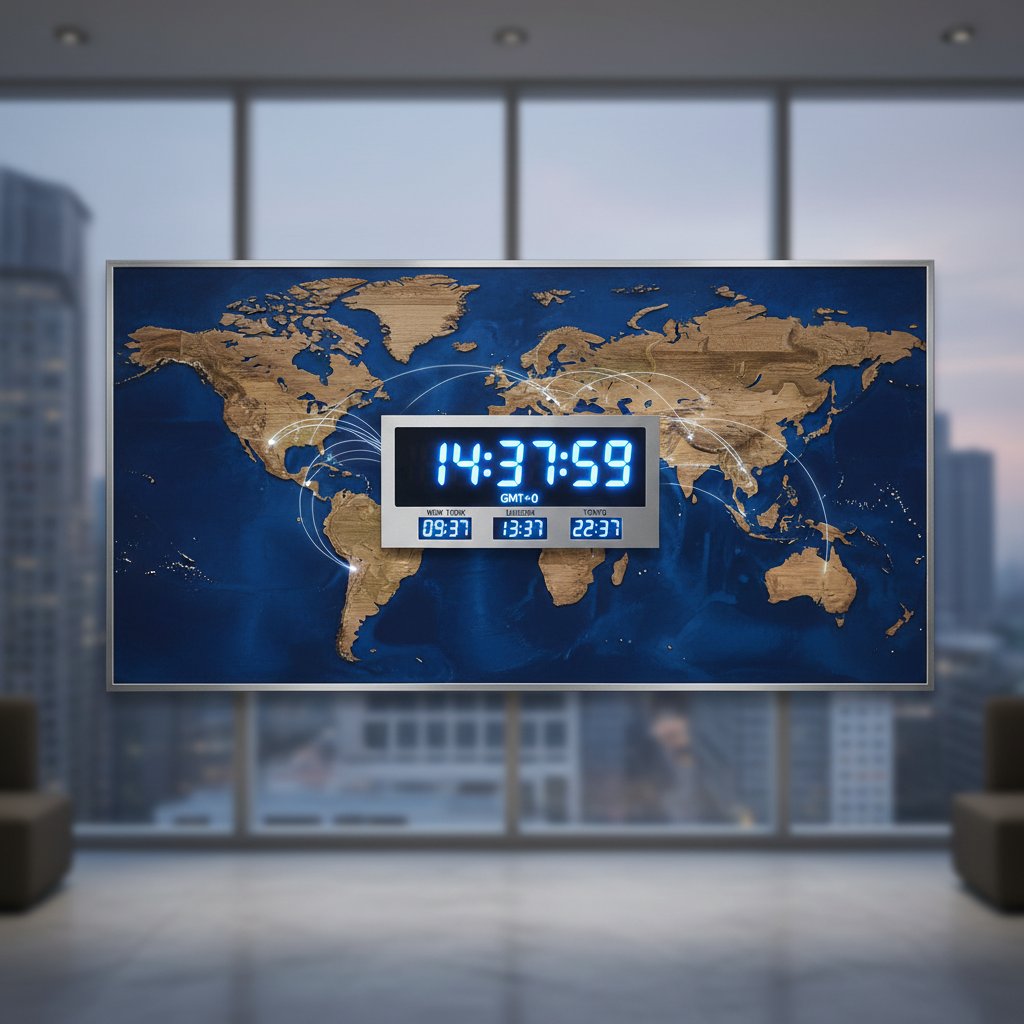 World map with digital clock symbolizing timing of mistake fares