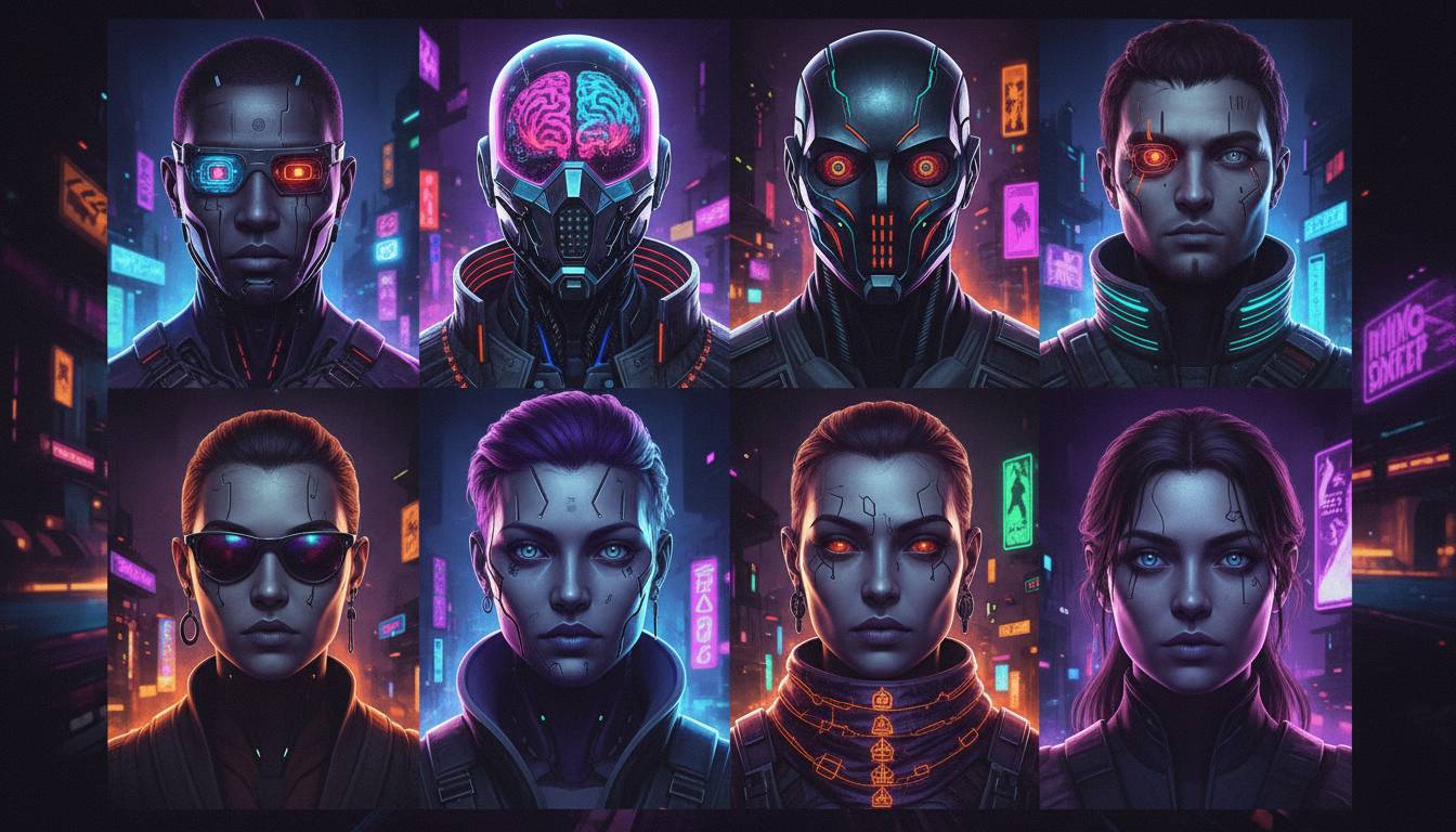 Avatary inspirowane stylem cyberpunk jako Twój bunt online