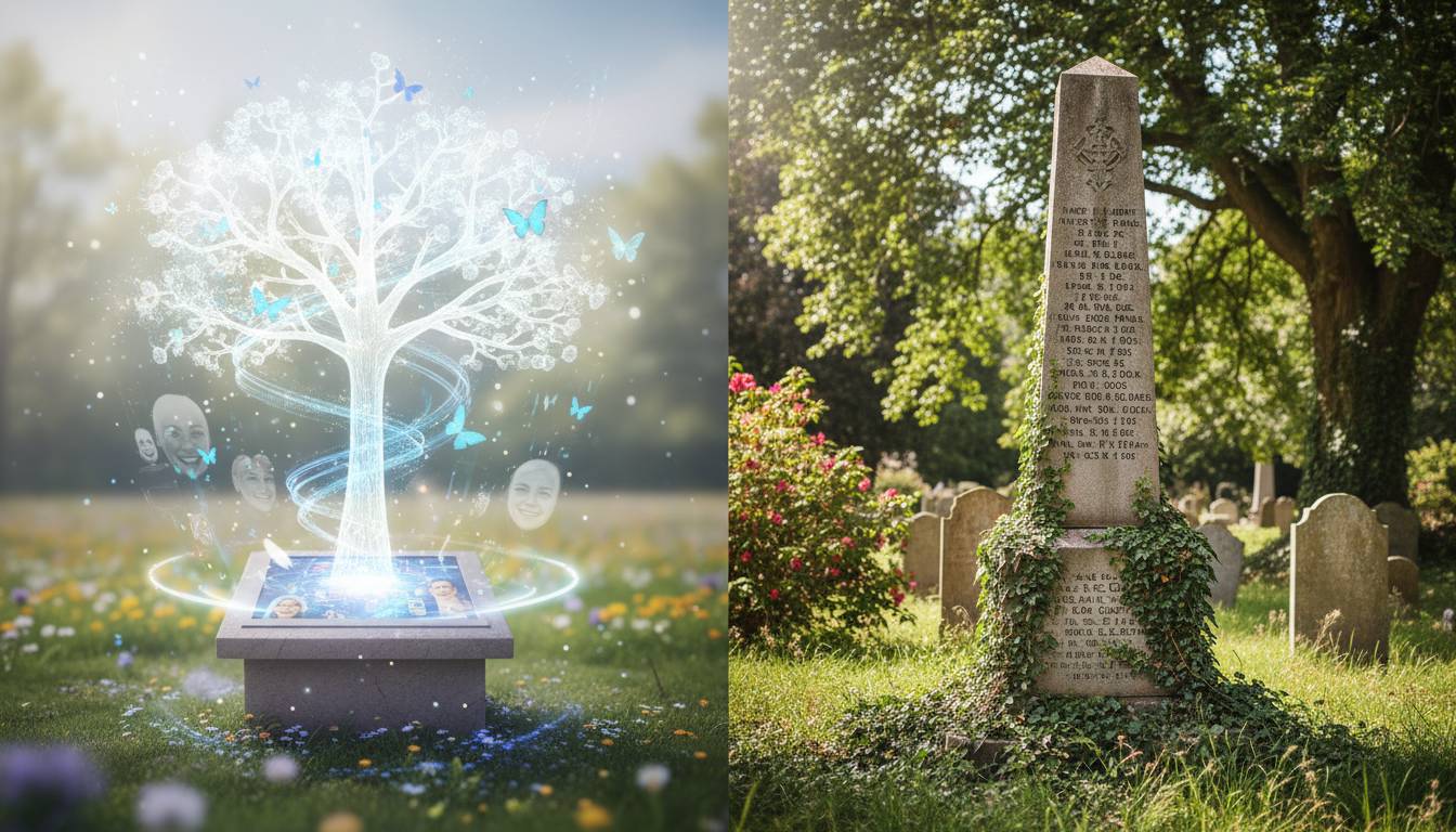 Would You Trust an AI With Your Memories? The Digital vs Traditional Memorial Showdown