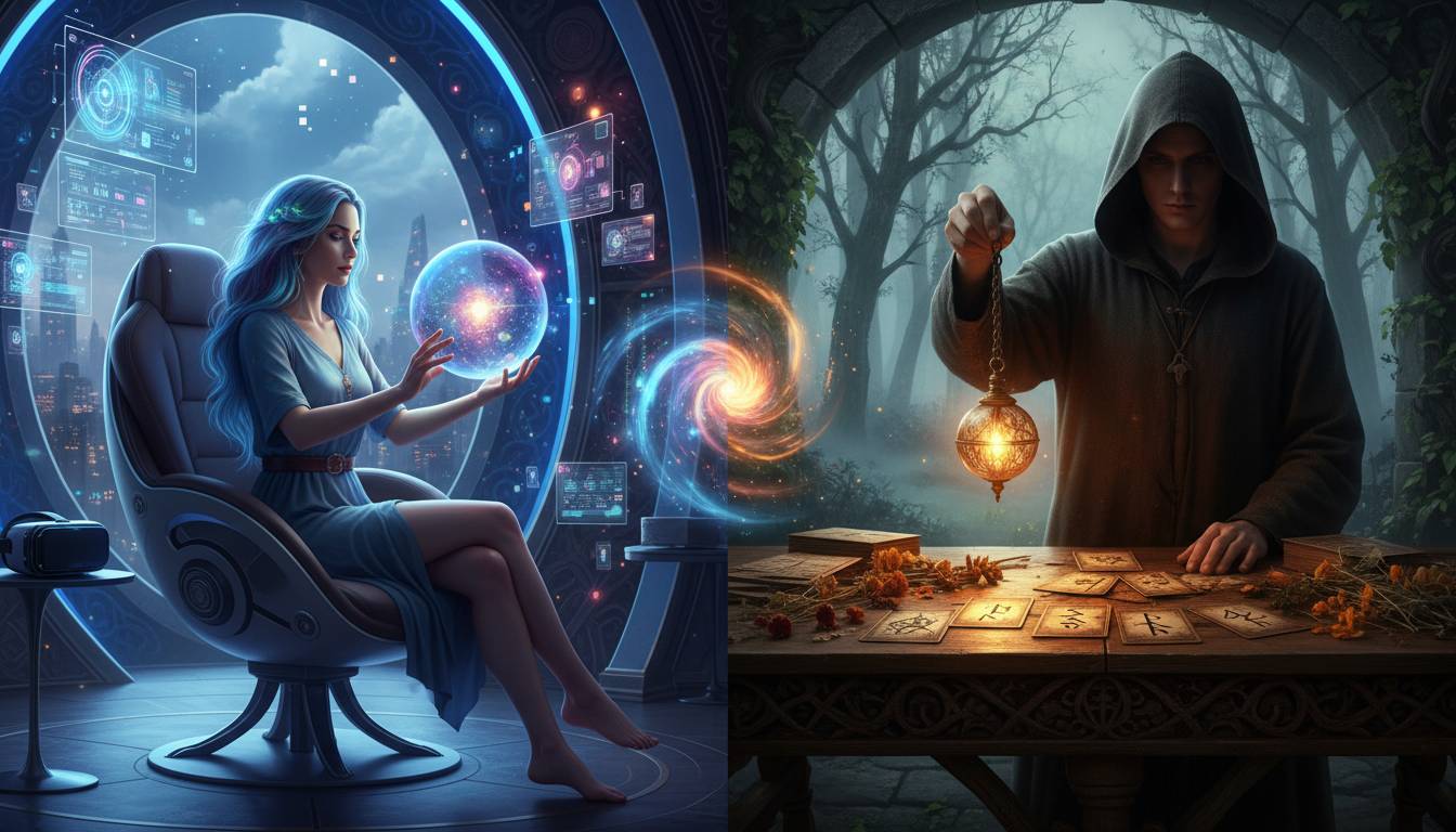 Digitale mystische Beratung vs Pendel: Das Duell der neuen Spiritualität