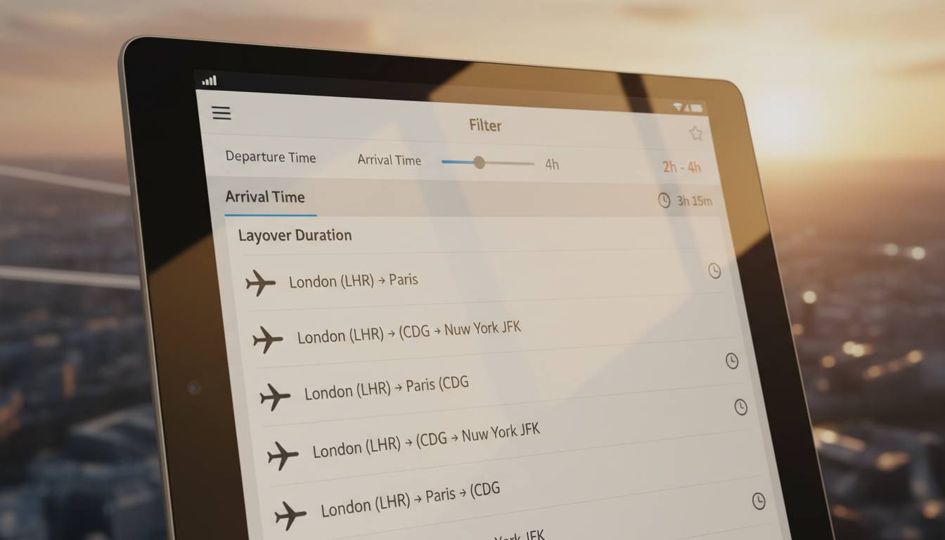 Find flights by layover duration and turn stops into trips