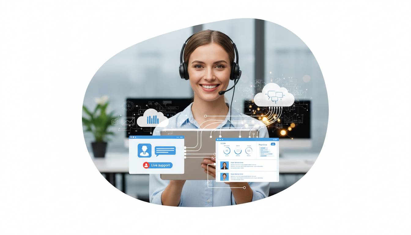 Recepcjonistka online + CRM: integracja, która sama domyka leady