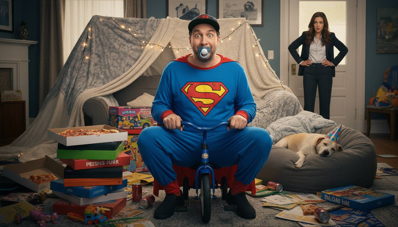 Why movie man child comedy movies define modern adulthood
