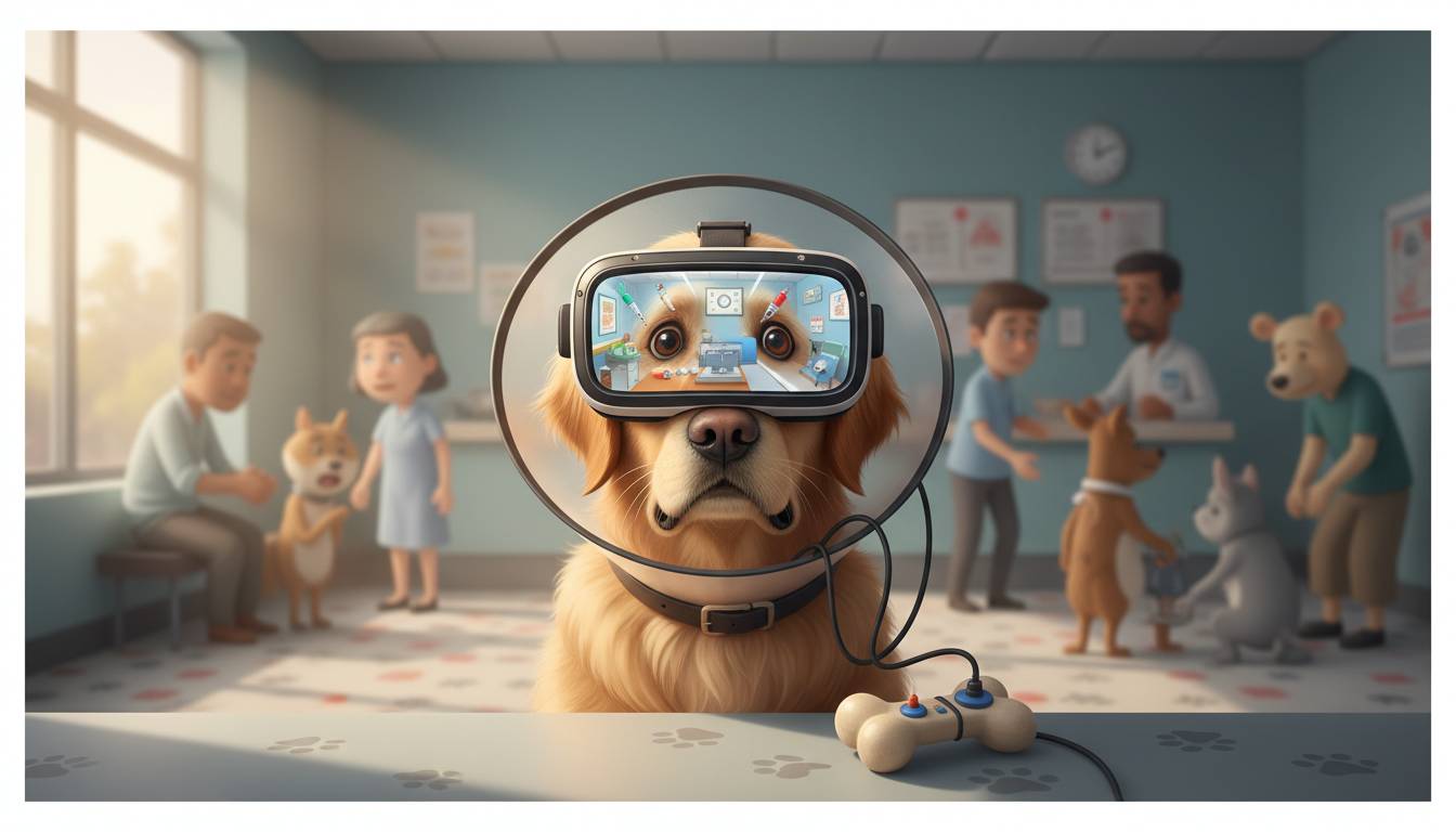 Pies symulator wizyt u weterynarza zamiast pierwszego stresu