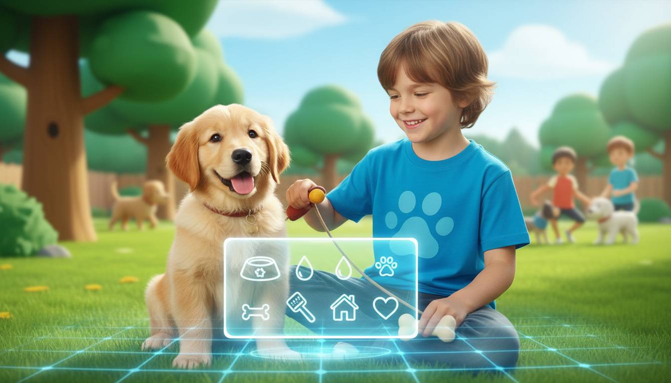 Pies symulator wychowania psa dla dzieci, które proszą o szczeniaka