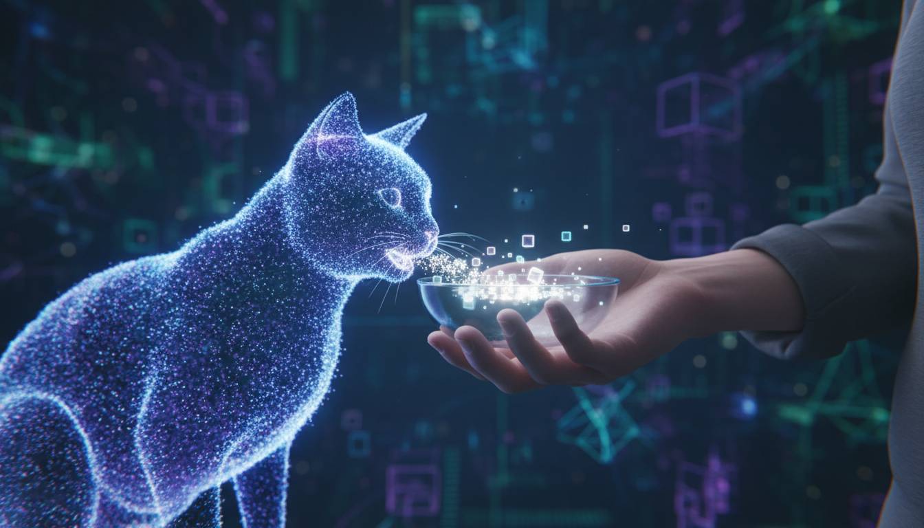 Was passiert, wenn du eine virtuelle Katze fütterst?