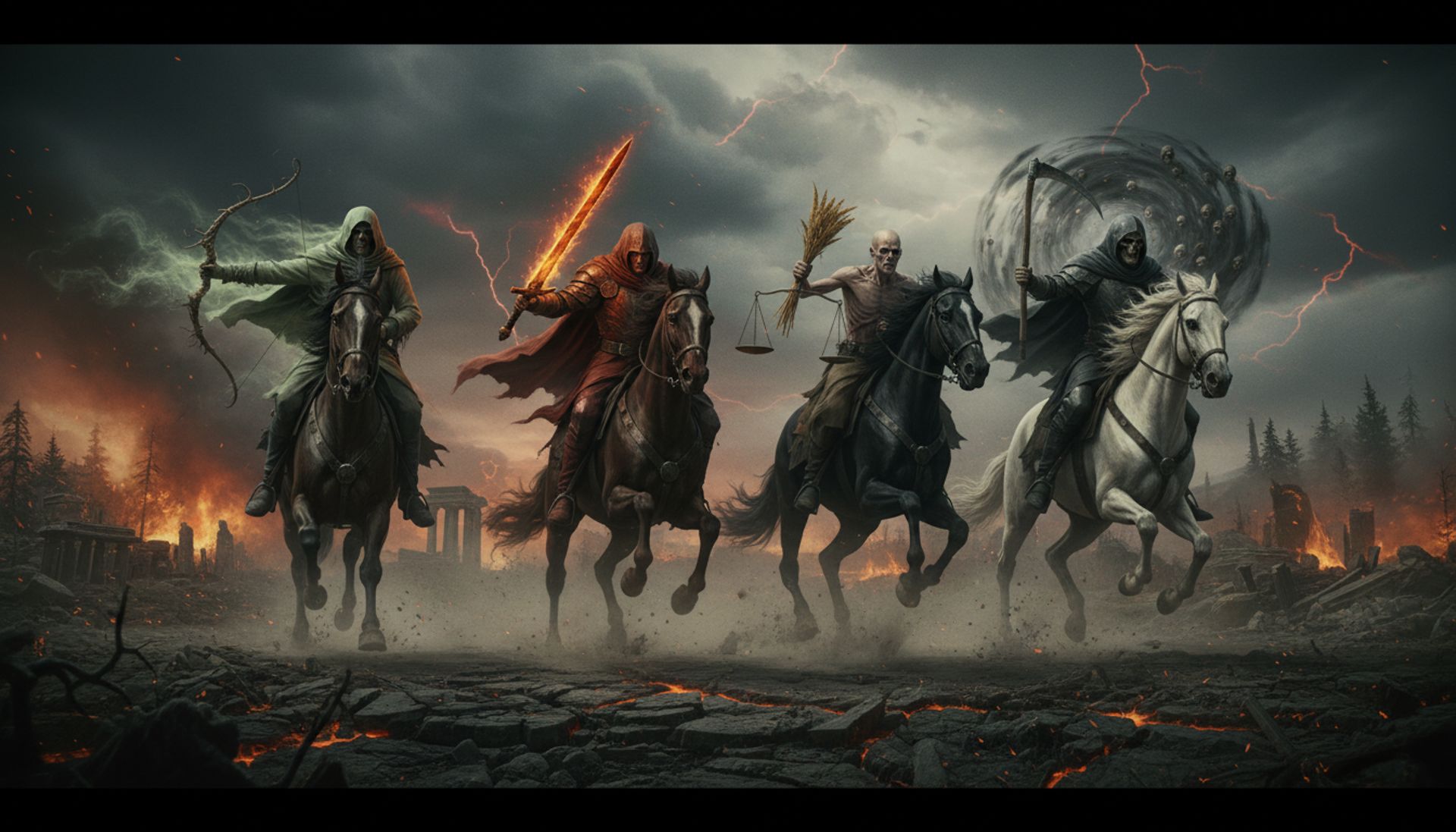 Czterej jeźdźcy apokalipsy: brutalne symbole naszych czasów