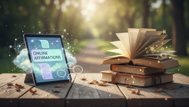 Afirmacje online czy książki