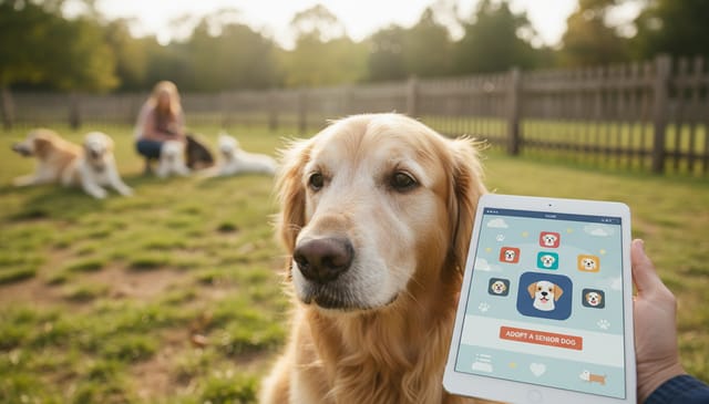 Pies symulator adopcji psa seniora