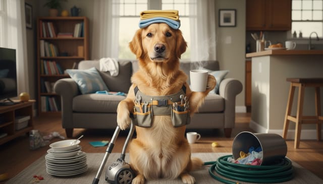 Pies symulator codziennych obowiązków