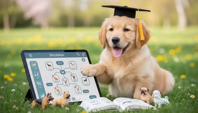 Pies symulator edukacji o rasach psów