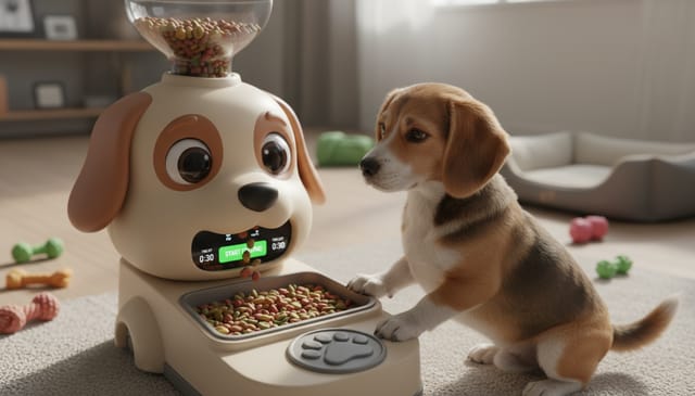 Pies symulator karmienia