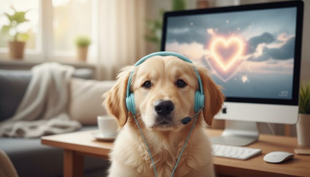 Piesek online wsparcie emocjonalne