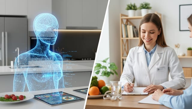 Porównanie doradcy AI do dietetyka tradycyjnego: brutalna rzeczywistość 2025