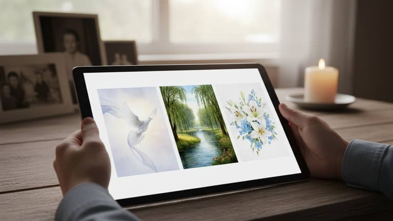 Digital Funeral Programs, Real Grief: What We Gain and Risk