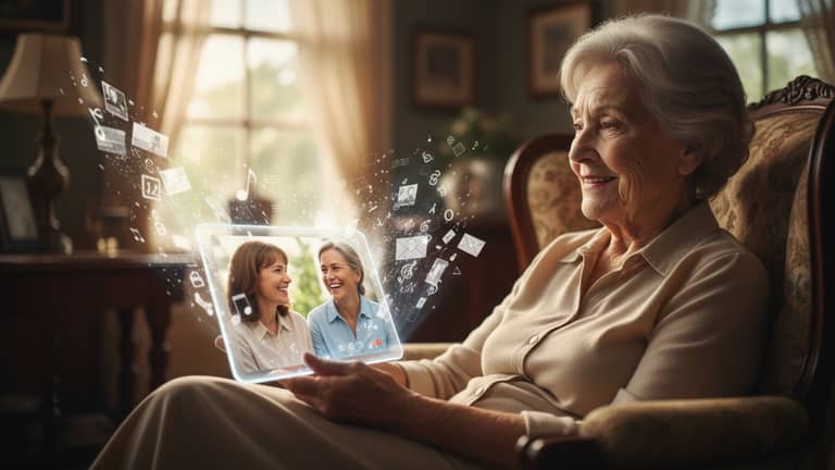 Digital Memorial Conversations That Help Families Heal with the Elderly