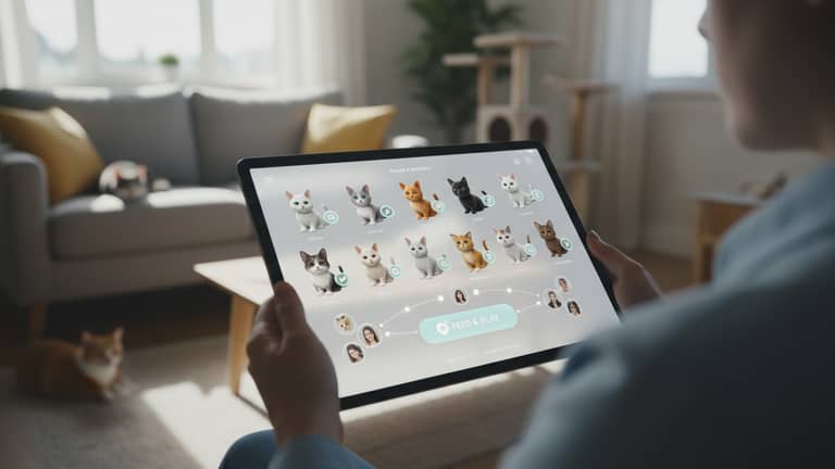 Digitale Katzenhaltung Community App: Virtuelle Katze, Echte Bindung