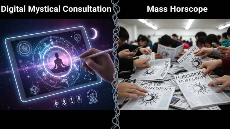 Digitale Mystische Beratung Vs Massenhoroskop – Echte Hilfe oder Schöne Illusion?