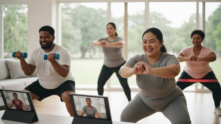 Fitness online dla osób otyłych: od presji do realnych efektów