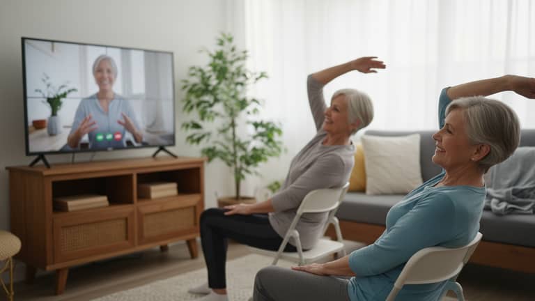 Fitness online dla seniorów, który naprawdę działa po 60-tce