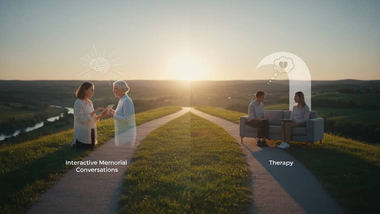 Interactive Memorial Conversations Vs Therapy: What Truly Heals?