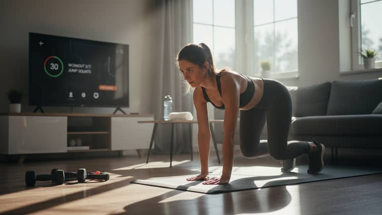 Jak ułożyć trening HIIT w domu, który nie spali cię żywcem