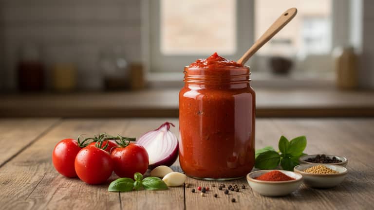 Domowy ketchup bez cukru, który naprawdę nie potrzebuje cukru