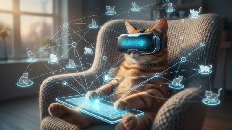 Miłośnik kotów online społeczność, AI i cyfrowa empatia: nowa era