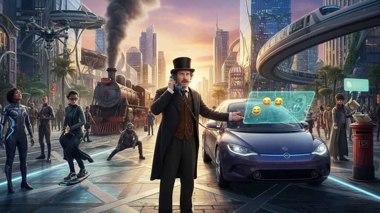 Movie Present Meets Future Comedy Is Rewriting What Funny Means