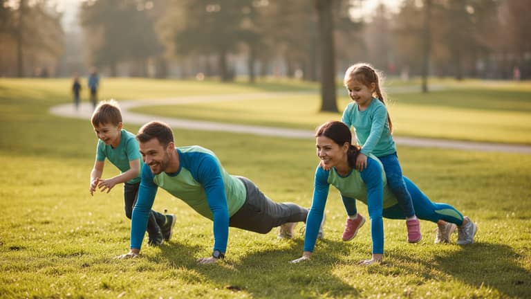Trening fitness dla całej rodziny, który nie rozwali Wam domu