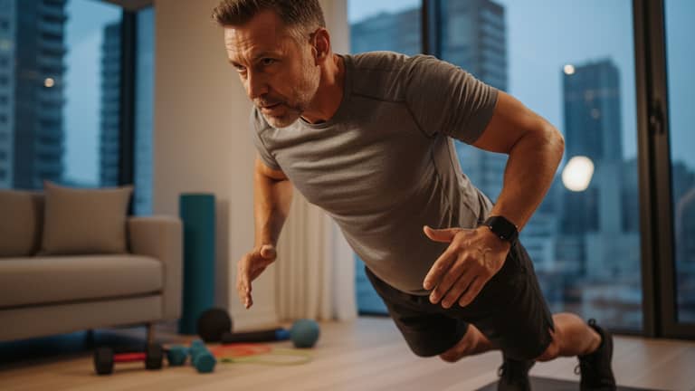Trening fitness dla zapracowanych mężczyzn, który mieści się w 15 minut