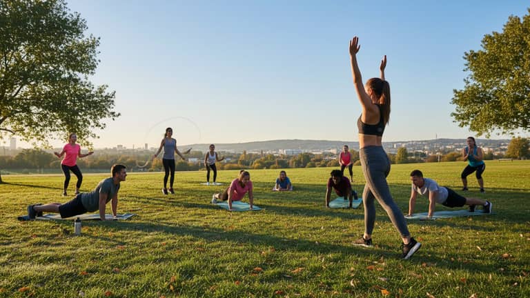 Trening fitness na świeżym powietrzu, który wygrywa z siłownią