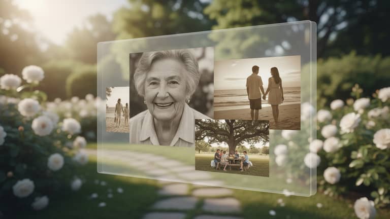 Virtual Memorial Slideshow Presentation in the Age of AI Grief